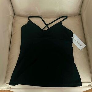 NWT Athleta A-C Triangle Tankini top - size Medium, color black